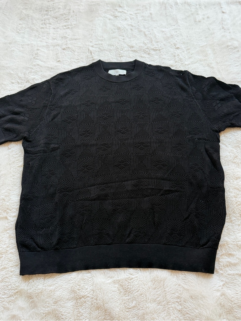 Men's Kith Black Short-Sleeve Knit Sweater